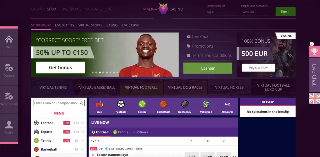 malinacasino-homepage